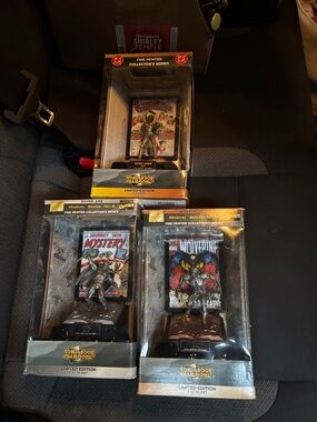 Marvel Comic Book Champions Pewter Figurine Set - Black, Red, Yellow, Silver